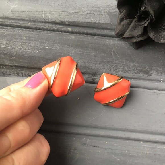 Vintage Red + Gold Earring Lot (Lot of 3) - Picture 2 of 9